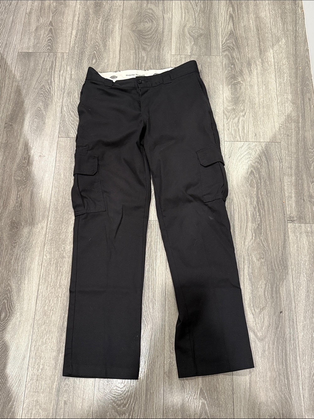 Dickies Black Cargo Pants with Side Utility Pockets